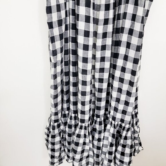 THE GREAT. The Dainty Dress in Black White Gingham 3 Large - Picture 5 of 10